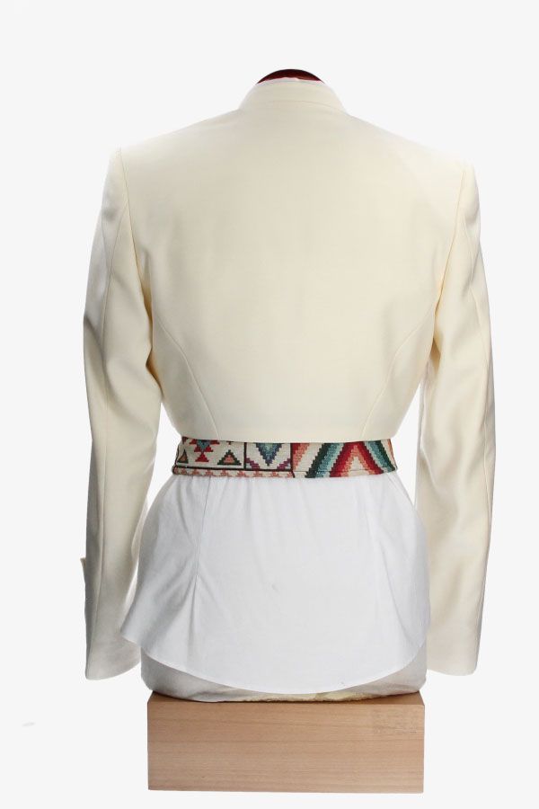 Saturno bone jacket and waistcoat