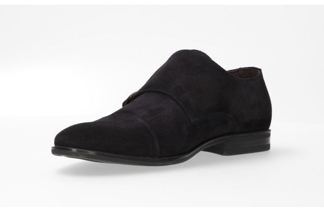 Navy Double Buckle Shoe