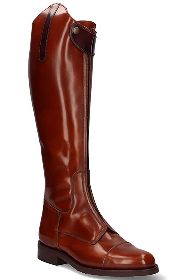 Brown Front Zipper Equestrian Boot Valverde del Camino