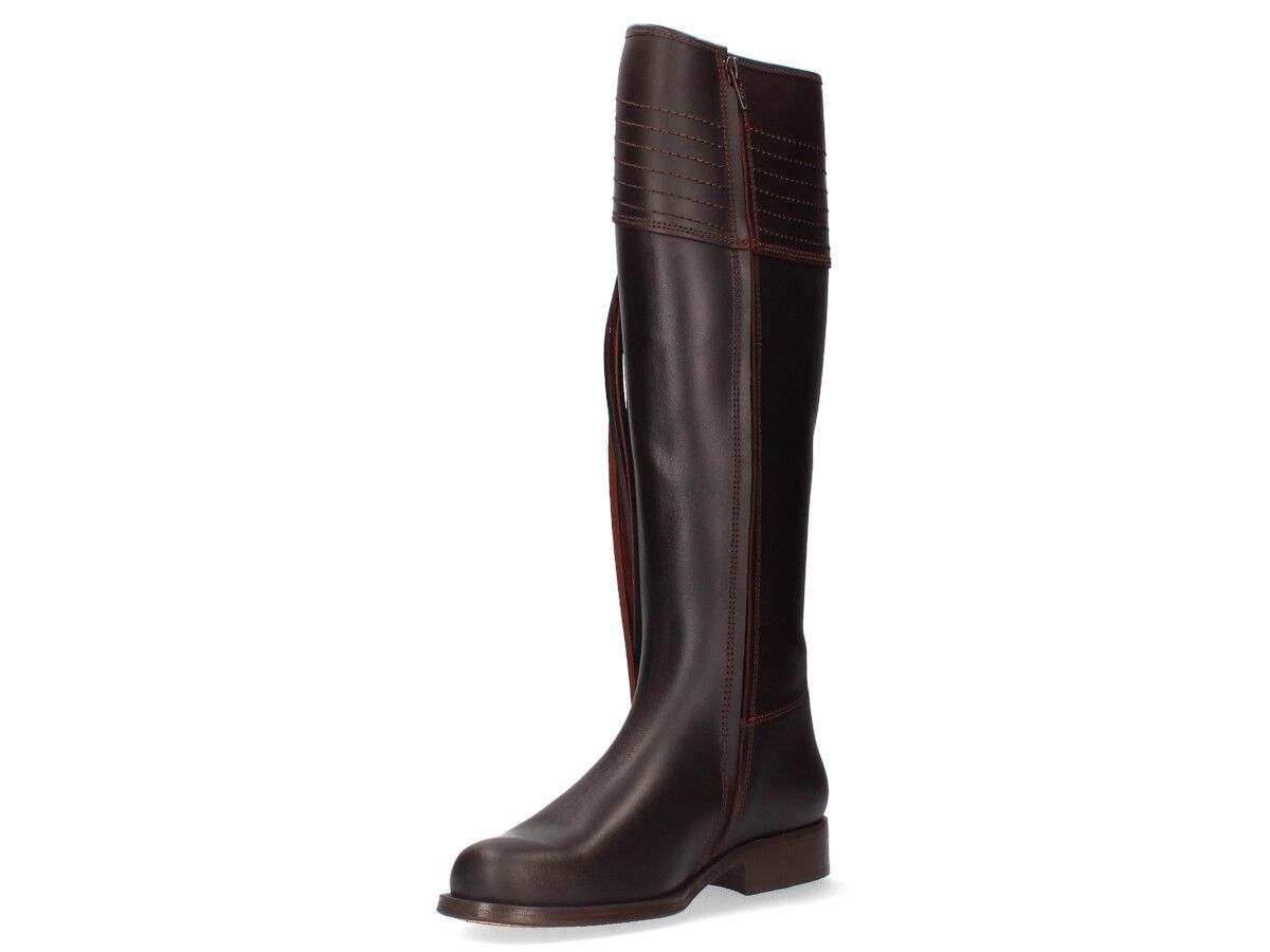 Bota campera rociera boca inglesa flecos castaña Valverde del Camino