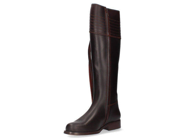 Bota campera rociera boca inglesa flecos castaña Valverde del Camino