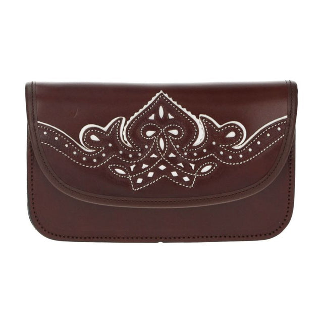 Rociero Bag Embroidered Leather White Valverde del Camino