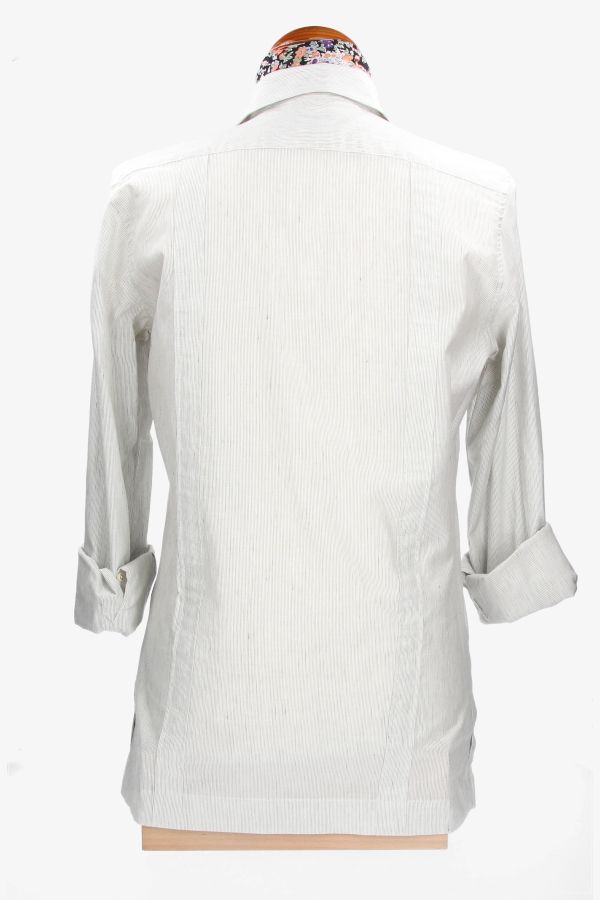 Green Striped Cuban Shirt