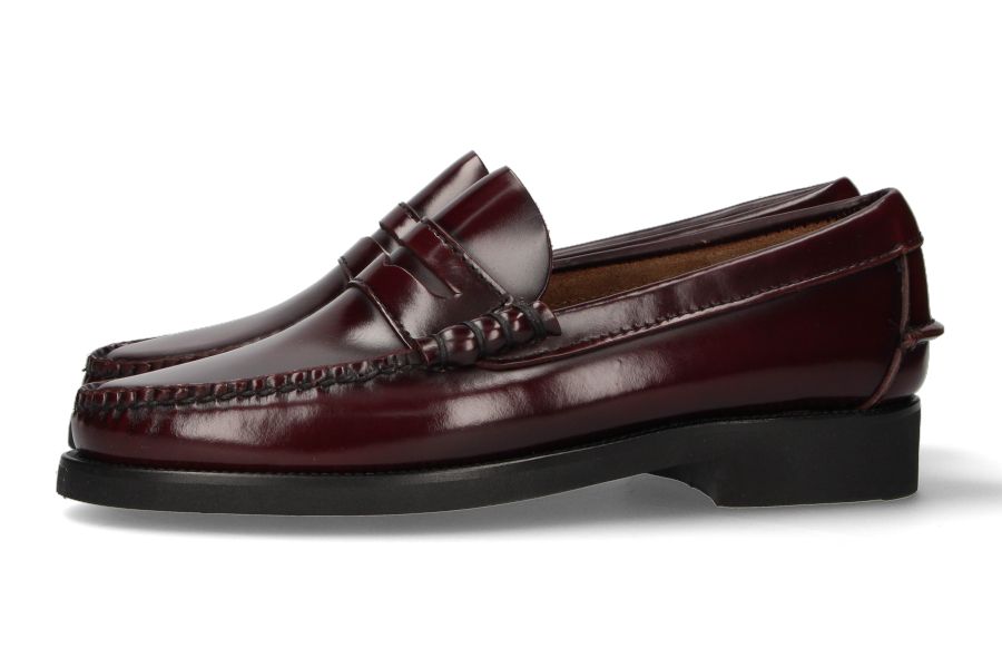 Burgundy Masked Moccasin with Rubber Sole