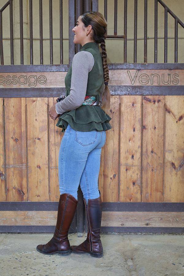 Galatea Green Suede Vest