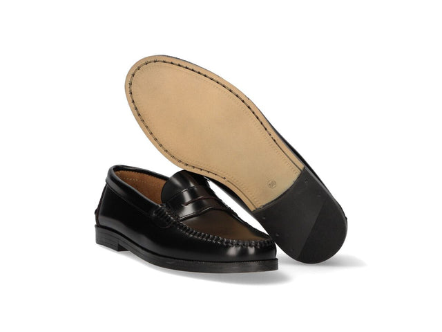 Black Mask Moccasin Rubber Sole