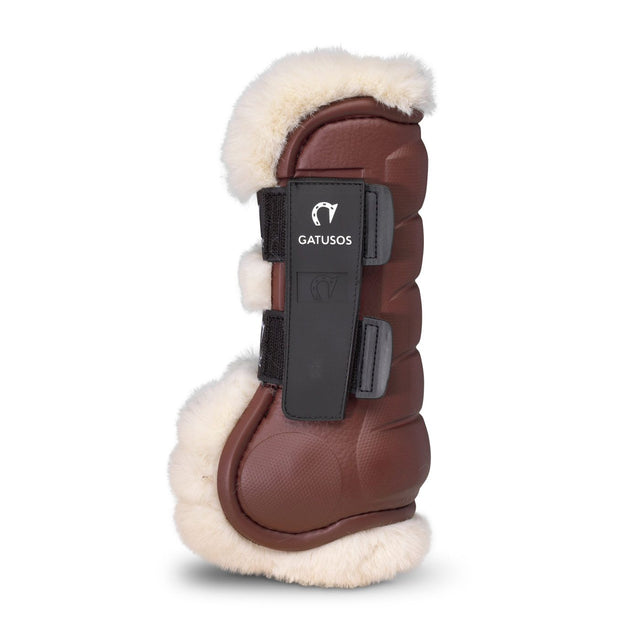 Deluxe Brown Cat-Friendly Sheepskin Fetlock Protector