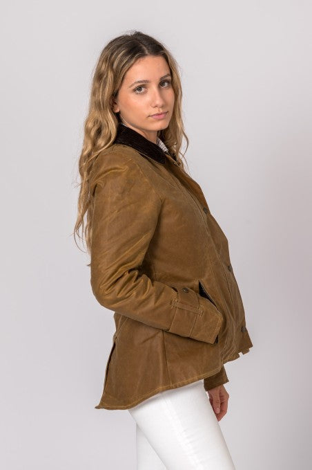 Veste cirée Camel Ambre