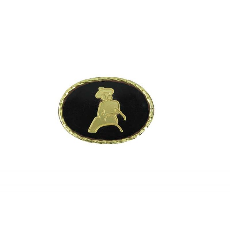 Hebilla latón amazona fondo acetato Rider brass buckle with acetate background