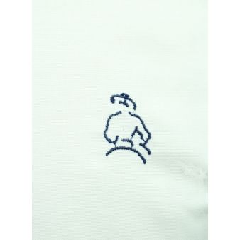 Camisa blanca vichy marino