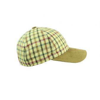 Gorra strike cuadro verde/burdeos