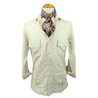 Camisa cubana beige