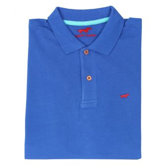 Polo manga corta azul