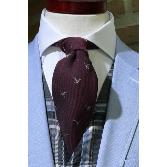 Corbata lana pato burdeos
