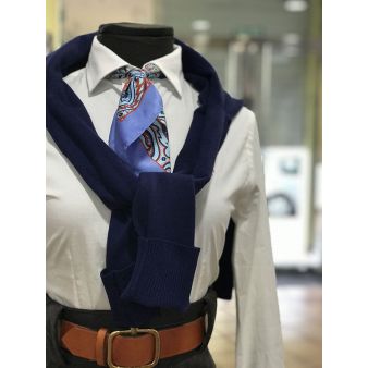 Ceinture à boucle coulissante en cuir clair