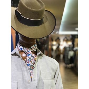 Chapeau gambler en laine havane