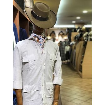 Chapeau gambler en laine havane