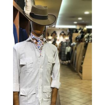 Chapeau gambler en laine havane