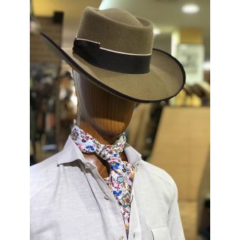 Chapeau gambler en laine havane