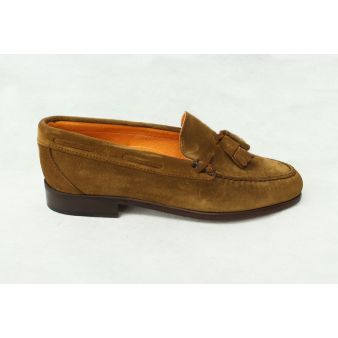 Mocasín borlas ante cuero