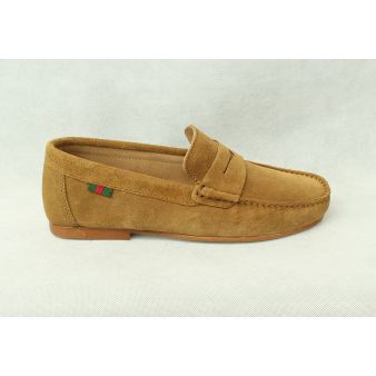 Mocasín antifaz ante beige