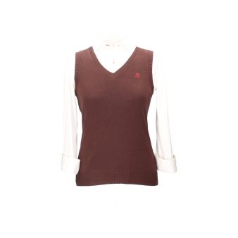 Brown sleeveless pullover