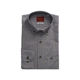 Gentleman's blue and green checked shirt