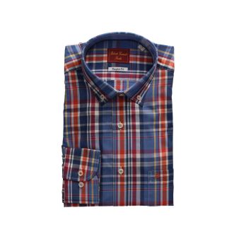 Camisa cuadros azul-multicolor