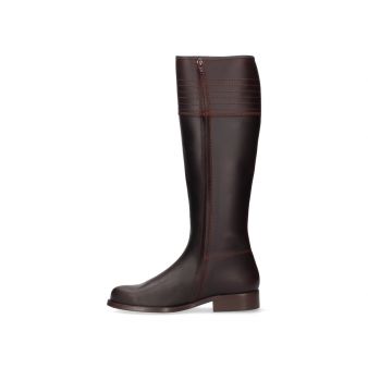 Pilgrimage cowboy bout with wide mouth and chestnut fringes Valverde del Camino