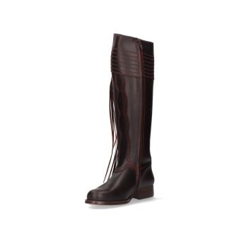 Knee-high sequinned boots (Cartuja model) with fringe embellishment