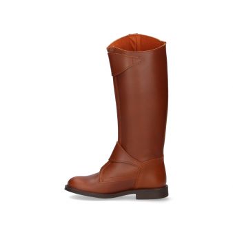 Aged leather polo riding boot