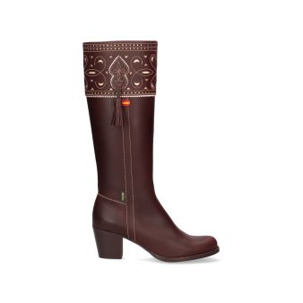 Knee-high heeled sequinned...