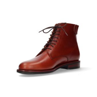 Short bronze rear zipper boot Valverde del Camino