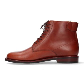 Short bronze rear zipper boot Valverde del Camino
