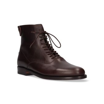 Short chestnut boot with rear zipper Valverde del Camino