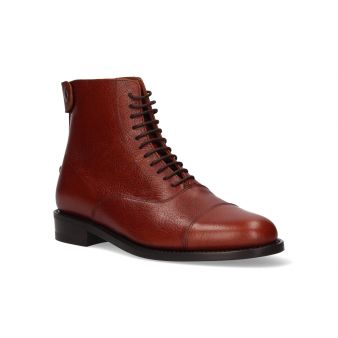 Mocassim com borlas corinto e sola de couro