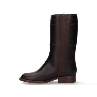 Boy's cowboy boot in coffee colour Valverde del Camino