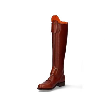 Combined antik / leather riding boot