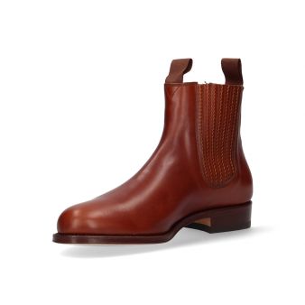 Botte courte en naturel avec soufflet plissé Valverde del Camino