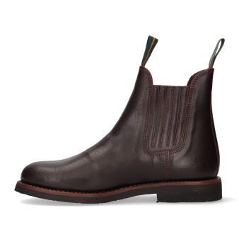 Short chestnut calf boot with elastic gusset Valverde del Camino