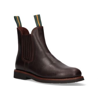 Short chestnut calf boot with elastic gusset Valverde del Camino
