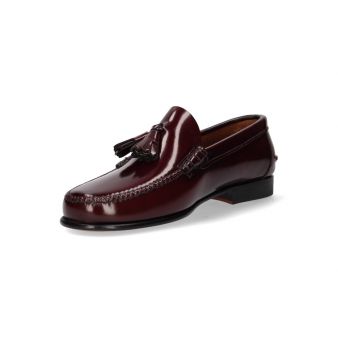 Mocassin avec caireles bordeaux