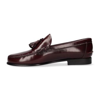 Mocassin avec caireles bordeaux