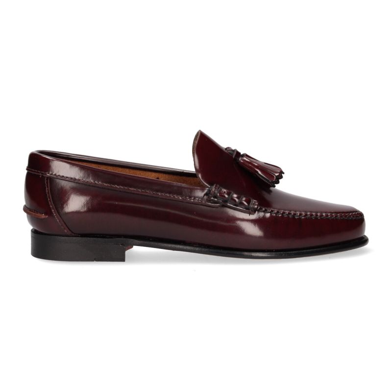 Mocassin avec caireles bordeaux