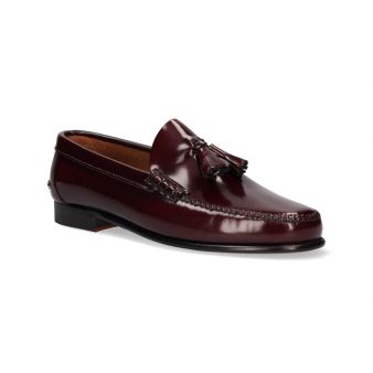 Mocassin avec caireles bordeaux