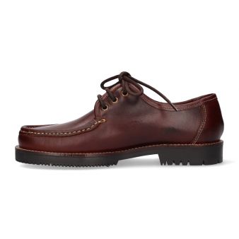 Brown lace-up moccasin