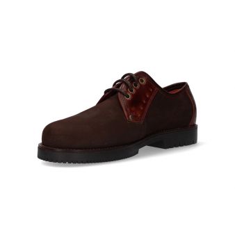 Chaussure à lacets en nubuck huilé