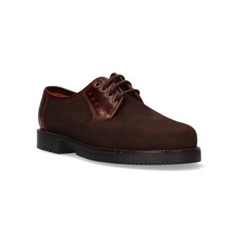Chaussure à lacets en nubuck huilé