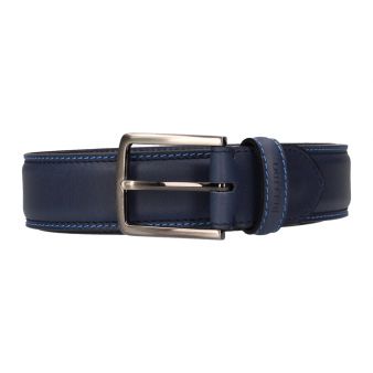 Ceinture bleue avec surpiqûres