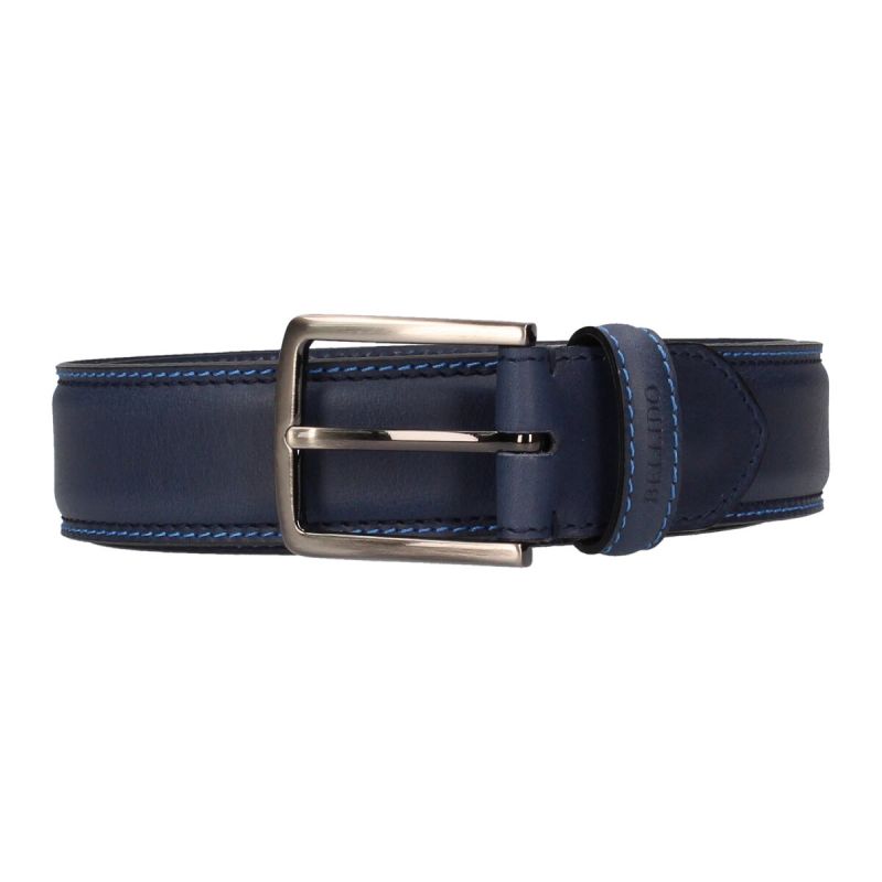Ceinture bleue avec surpiqûres